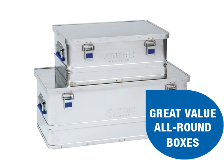 ALUTEC Caja de aluminio COMFORT 92l, Cajas sin angulos para apilar, Cajas  para profesionales, Cajas de aluminio