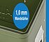 1,0 mm star­kes, hoch­wer­ti­ges Alu­mi­ni­um  green