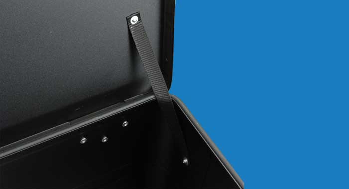 Hinged lid Classic black