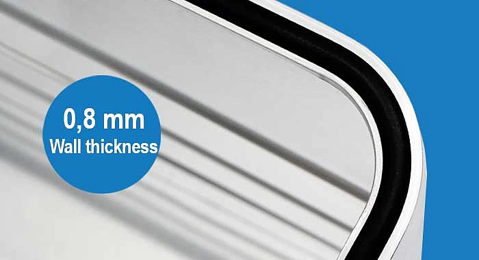 0.8 mm thick aluminium logic