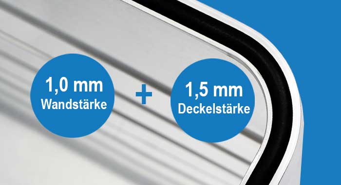 Materialdicke comfort