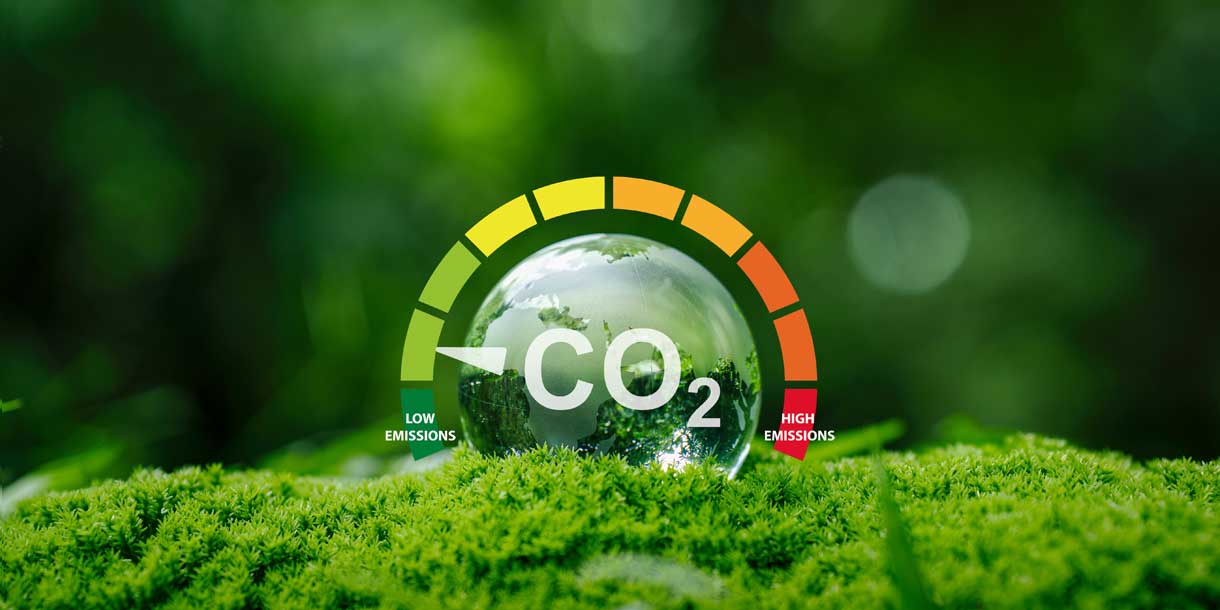 Globus mit CO2-Anzeige 