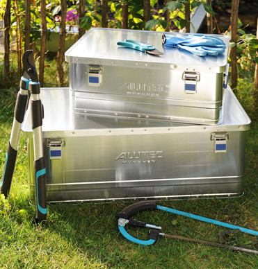 ALUTEC COMFORT Alubox mit Werkzeug für Garten- und Baumpflegearbeiten 