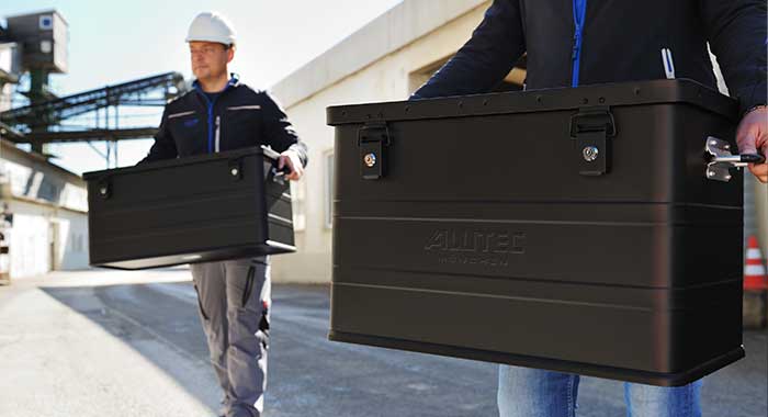 Classic Black Boxes on a Construction Site