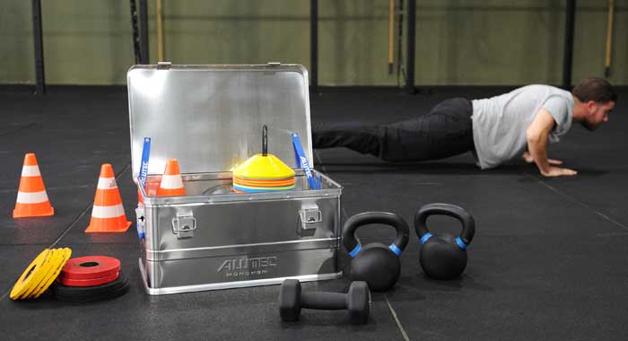 Classic boxes in a gym