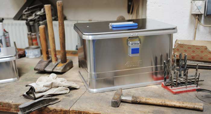 Comfort Box on a work bench