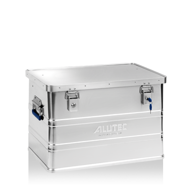 ALUTEC Alubox CLASSIC-Serie – inklusive 2 Sicherheitsschlösser, robust, wetterfest und korrosionsbeständig, 0,8 mm Wandstärke, Volumen: 30 L bis 186 L.